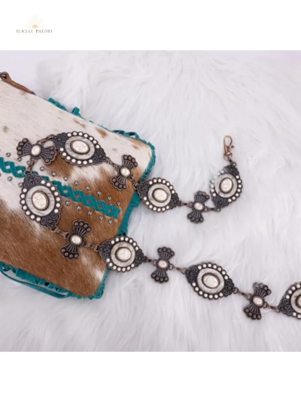 Western Concho Chain Belt Women Adjustable